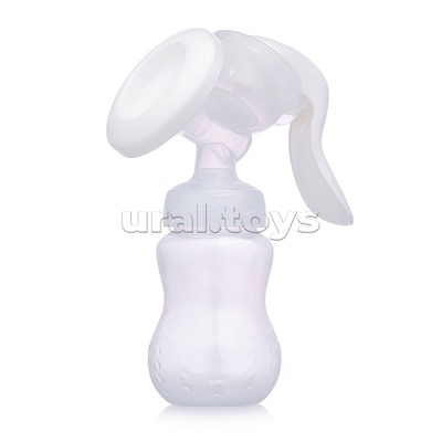 Молокоотсос ручной 4в1 с бутылочкой, запасными массажной накладкой и силиконовым клапаном, белый