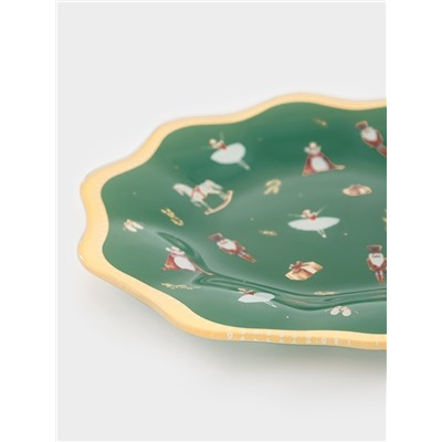 Десертная тарелка Доляна «Сказочные истории», 20.5×1.5 см, стекло, зелёная