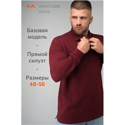 Мужской базовый лонгслив-поло Happyfox