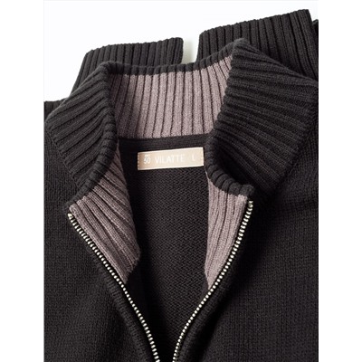 Кардиган плотной вязки на металлической молнии