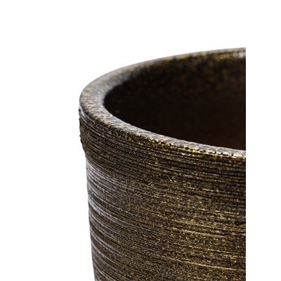 УЦЕНКА Горшок для цветов «Тёмное золото», керамический, 2.4 л, коричневый