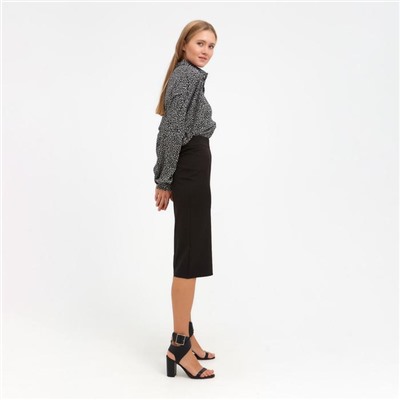 Юбка миди женская MINAKU: Classic, чёрная, размер 42