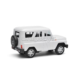 Машина металл UAZ Хантер длина 10,5 см, (белый) инерц.