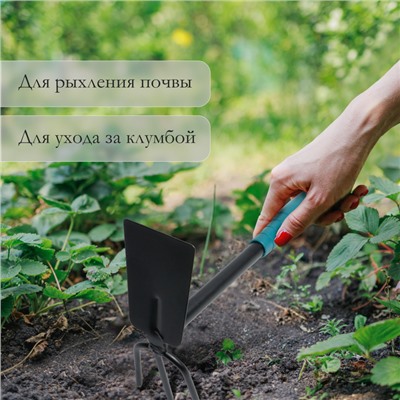 Набор садового инструмента Greengo, 2 предмета: мотыжка, совок, длина 31 см, пластиковые ручки