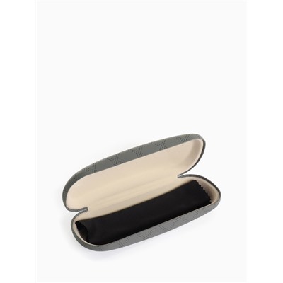 Футляр для очков на хлопушке, в клетку, размер 16×6×3 см, серый