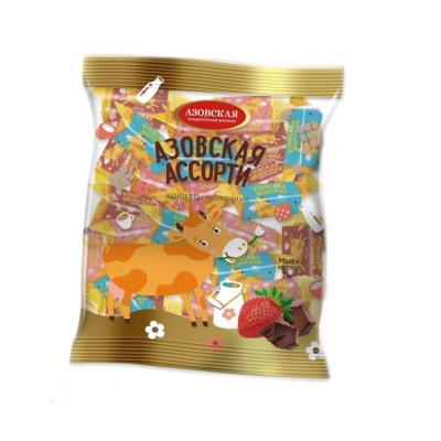 Конфеты молочные "Азовская коровка Ассорти" 300 гр.