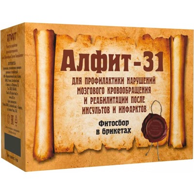 Алфит-31 напиток чайный при нарушении мозгового кровообращения 60 брик