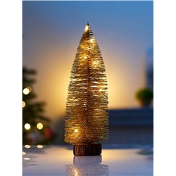 Фигура светодиодная «Ёлка золотистая» 30 см, 20 LED, от батареек AG13×3, свечение тёплое белое