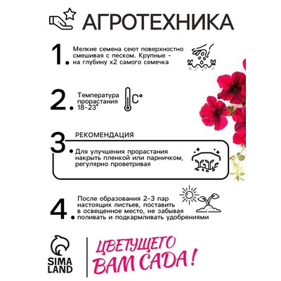 Семена Цветов Петуния "Тайдал Вейв Ред Велюр", 5 шт