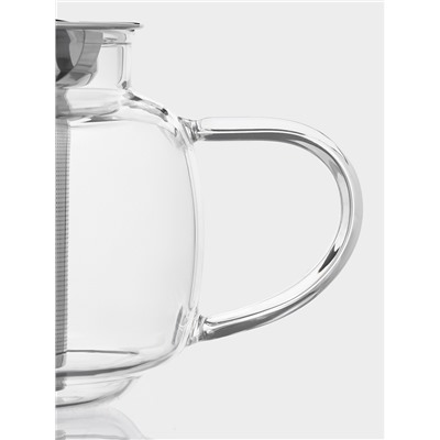 Заварочный чайник Magistro, 350 мл, металлическое сито, стекло, прозрачный