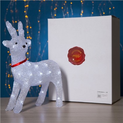 Светодиодная фигура «Оленёнок» 34×41×18 см, акрил, 220 В, свечение белое