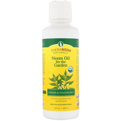 Organix South, TheraNeem Naturals, масло нима для сада, для садовых и комнатных растений, 480 мл (16 жидк. унций)