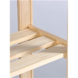 Стеллаж деревянный усиленный, 5 полок, 170×74×28 см