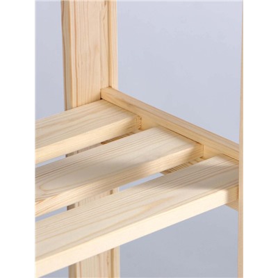 Стеллаж деревянный усиленный, 5 полок, 170×74×28 см