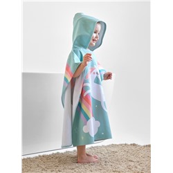 Полотенце - пончо детское махровое «Крошка Я. Единорог», 60×120 см, зелёное