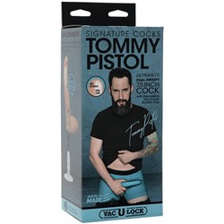 Телесный фаллоимитатор Tommy Pistol со съемной присоской - 19,7 см.