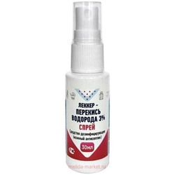 Леккер Пв (Перекись водорода) (р-р и уст-во для хранения и нанесения ) 30мл спрей
