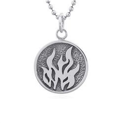 Подвеска из чернёного серебра - Огонь 925 пробы 34628