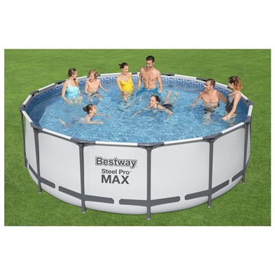 Бассейн каркасный Bestway Steel Pro Max 5612X, 427×122, фильтр-насос, лестница, тент, круглый
