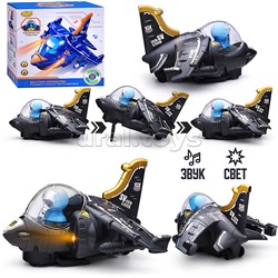 Самолет "Истребитель" на батарейках, в коробке