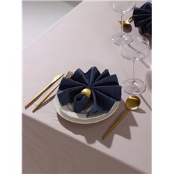 Набор салфеток с декоративными кольцами Grey pleasure, 40×40 см - 4 шт., 100% хлопок, саржа 190 г/м²