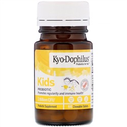 Kyolic, смесь пробиотиков для детей, со вкусом ванили, 60 жевательных таблеток