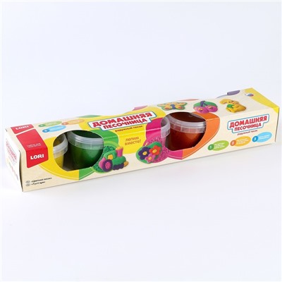 Радужный песок, 5 цветов по 140 г, формочка