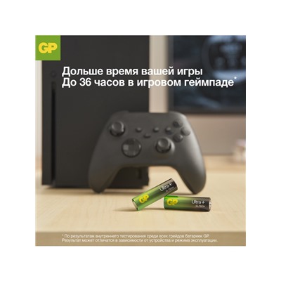 Батарейка алкалиновая GP Ultra Plus Alkaline, AA, LR6-8BL, 1.5 В, блистер, 8 шт.