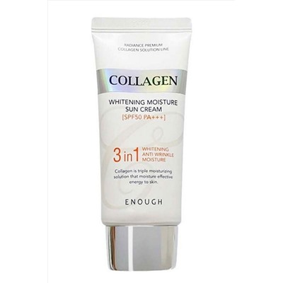 Enough Солнцезащитный осветляющий крем для лица / 3 In 1 Collagen Sun Cream, 50 мл KRISTALLER, 1113230