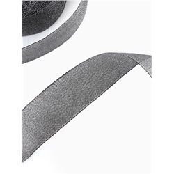 Лента парчовая, 40 мм, 23±1 м, чёрная №029