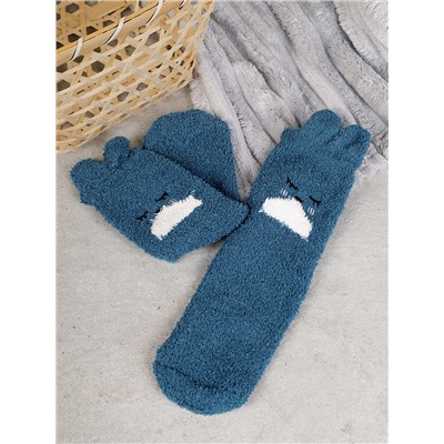 Носки женские флисовые р. 35-40 Лапки новогодний №10 / MNZ-16/10 /уп 12 /700654