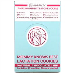 Mommy Knows Best, Lactation Cookies, печенье с овсяно-шоколадной крошкой, 10 шт., 57 г (2 унции) каждое