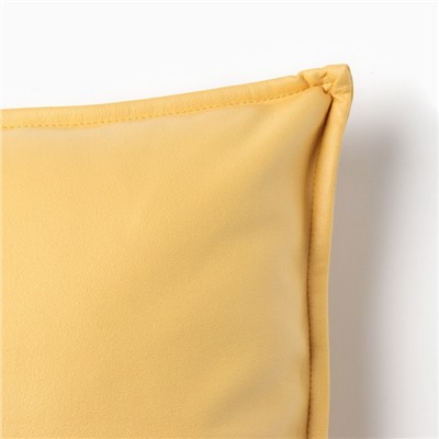 Наволочка декоративная «Этель», кожзам, 45×45 см, жёлтый