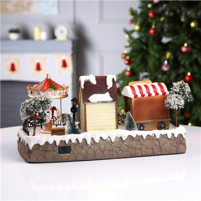 Светодиодная фигура «Рождественский парк» 43×23×22 см, полистоун, батарейки ААх3 (не в комплекте), USB, свечение мульти