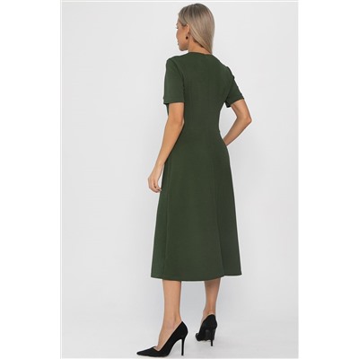 Платье трикотажное Парижанка (зеленое) П14415-10М