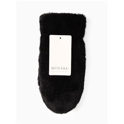 Варежки женские MINAKU, чёрные, размер 26×12 см