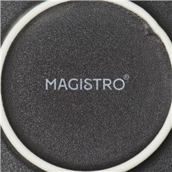 Тарелки Magistro Lofty, d=26.7 см, набор 6 шт., фарфор, чёрные