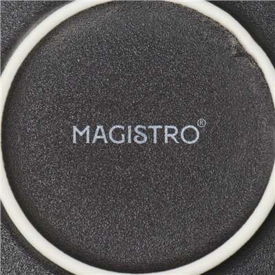Тарелки Magistro Lofty, d=26.7 см, набор 6 шт., фарфор, чёрные