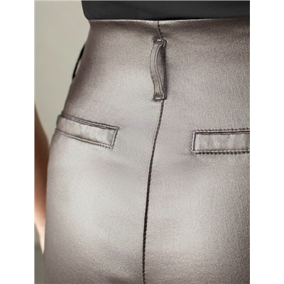 Джинсы трубы металлик прямые из эластичного денима