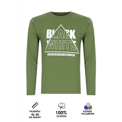 Футболка с длинным рукавом Black White ФН170