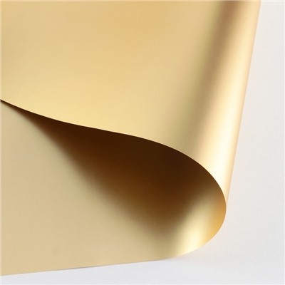 Пленка для цветов и букетов «Металл», золото, 58 см × 5 м
