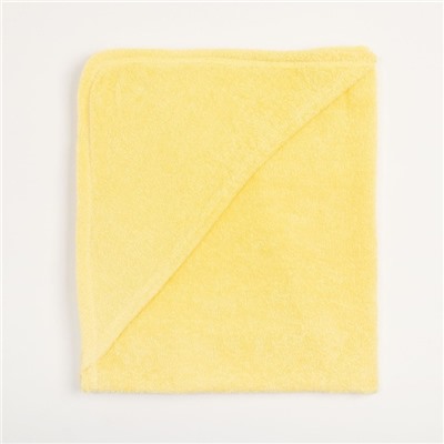Полотенце уголок махровое Крошка Я 85×85 см, цвет светло-жёлтый, 100% хлопок, 320 г/м²