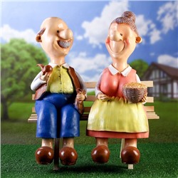 Садовая фигура из полистоуна «Бабка с дедкой», 54×48×22 см
