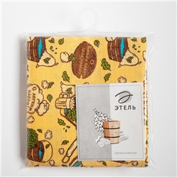 Простыня вафельная для бани «Этель. С легким паром», 150×180 см, хлопок 100%