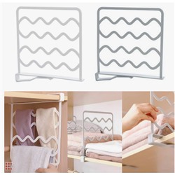 Разделитель вещей на полках с функцией подвеса галстуков, шарфов, 27,5x25,5x3см