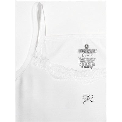 4334-01 Майка для девочки белая (BAYKAR)