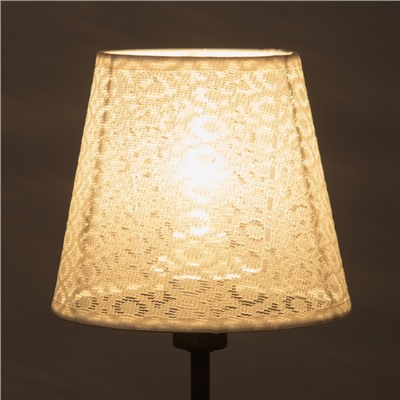 Абажур для люстры «Кружево» Е14 белый 15×15×13 см