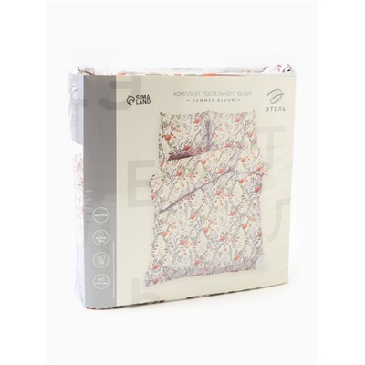 Постельное бельё евро «Этель» Summer bloom, поплин