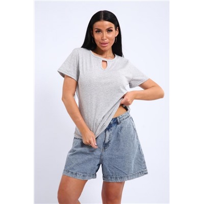 33603 Футболка женская (Серый меланж)