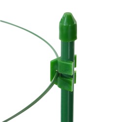 Кустодержатель, d=18 см, h=30 см, 2 кольца, металл, зелёный, Greengo